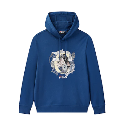 FILA Printed Fashion Long-Sleeve Hoodie Blue F51M038211F-DB