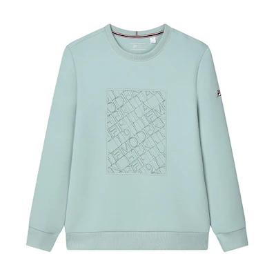 FILA Printed Knit Pullover Sweatshirt Erosion Green F11M211216FTQ