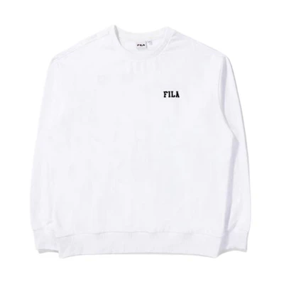 FILA Printed Logo & Number Crewneck Long-Sleeve Sweatshirt White FS2POE1111X-OWH