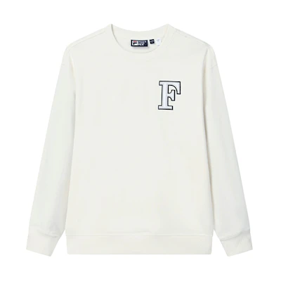 FILA Printed Logo Crewneck Pullover Sweatshirt Men’s - Xuan White F11M219208F-IV