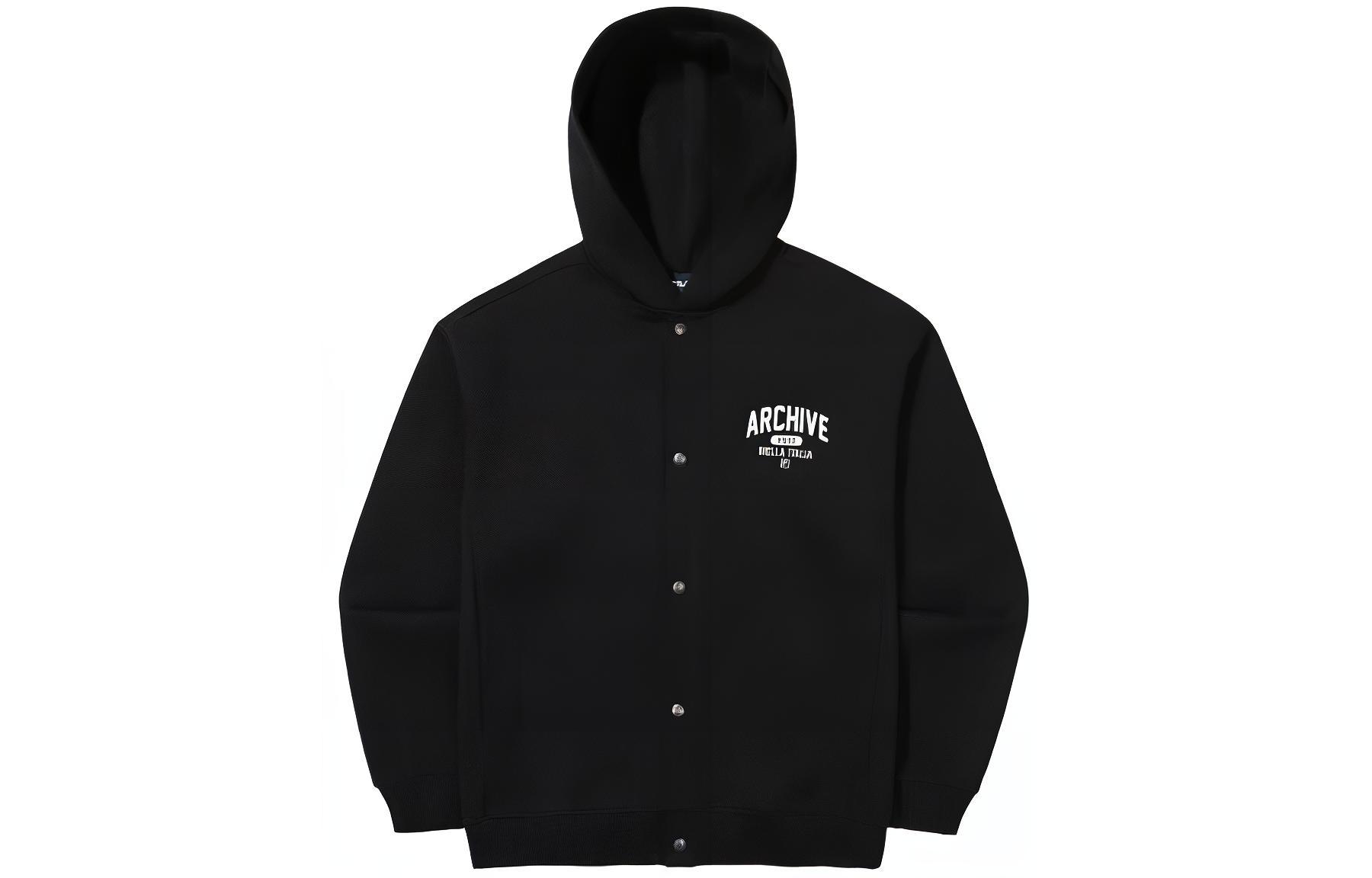 FILA Printed Logo Long-Sleeve Jacket Black Unisex FS2FTG1103XB-LK