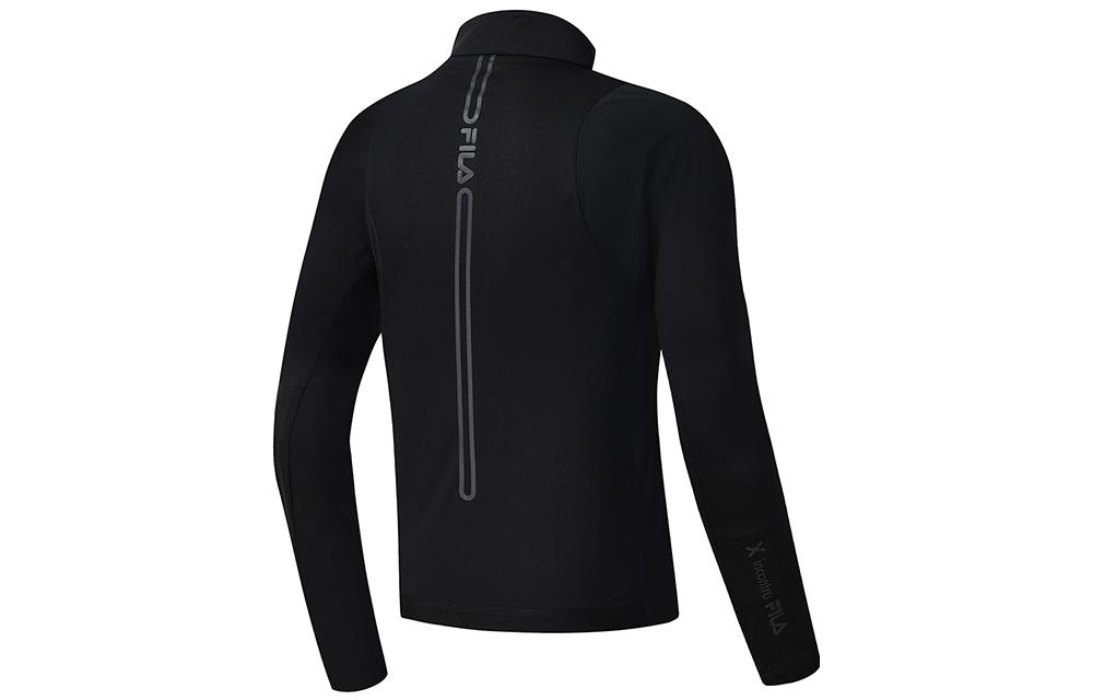 FILA Printed Logo Zip-Up Stand Collar Utility Jacket A11M235510F-BK