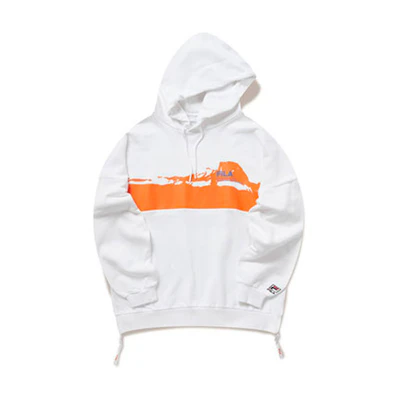 FILA Printed Pullover Hoodie White Unisex Couples Style T51U113205AWT
