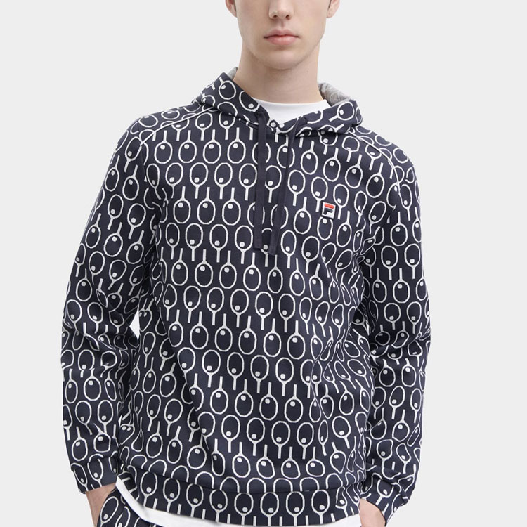 Lookbook FILA 印花黑色套頭運動衫 F11M349216F-ZA