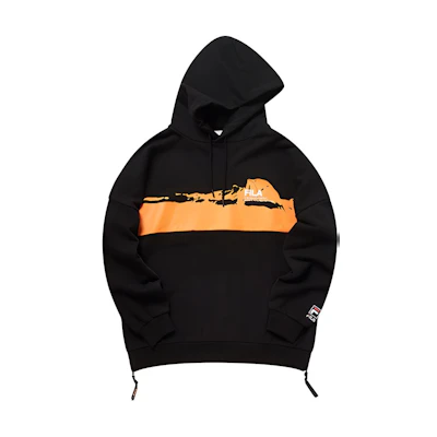 FILA Printed Pullover Sweatshirt Unisex - Black T51U113205ABK