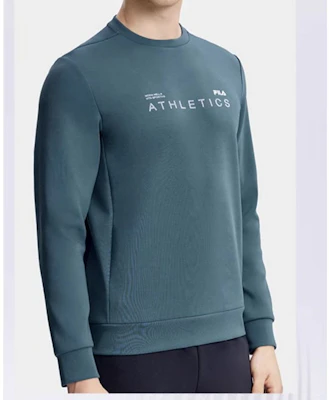 FILA 茶藍色休閒運動長袖上衣 A11M331204F-DB Sizing FILA 茶藍色休閒運動長袖上衣 A11M331204F-DB