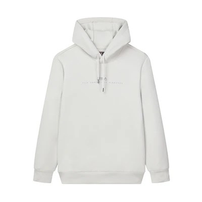 FILA Pullover Hoodie with Metallic Logo in Off-White F11M147203F-IV