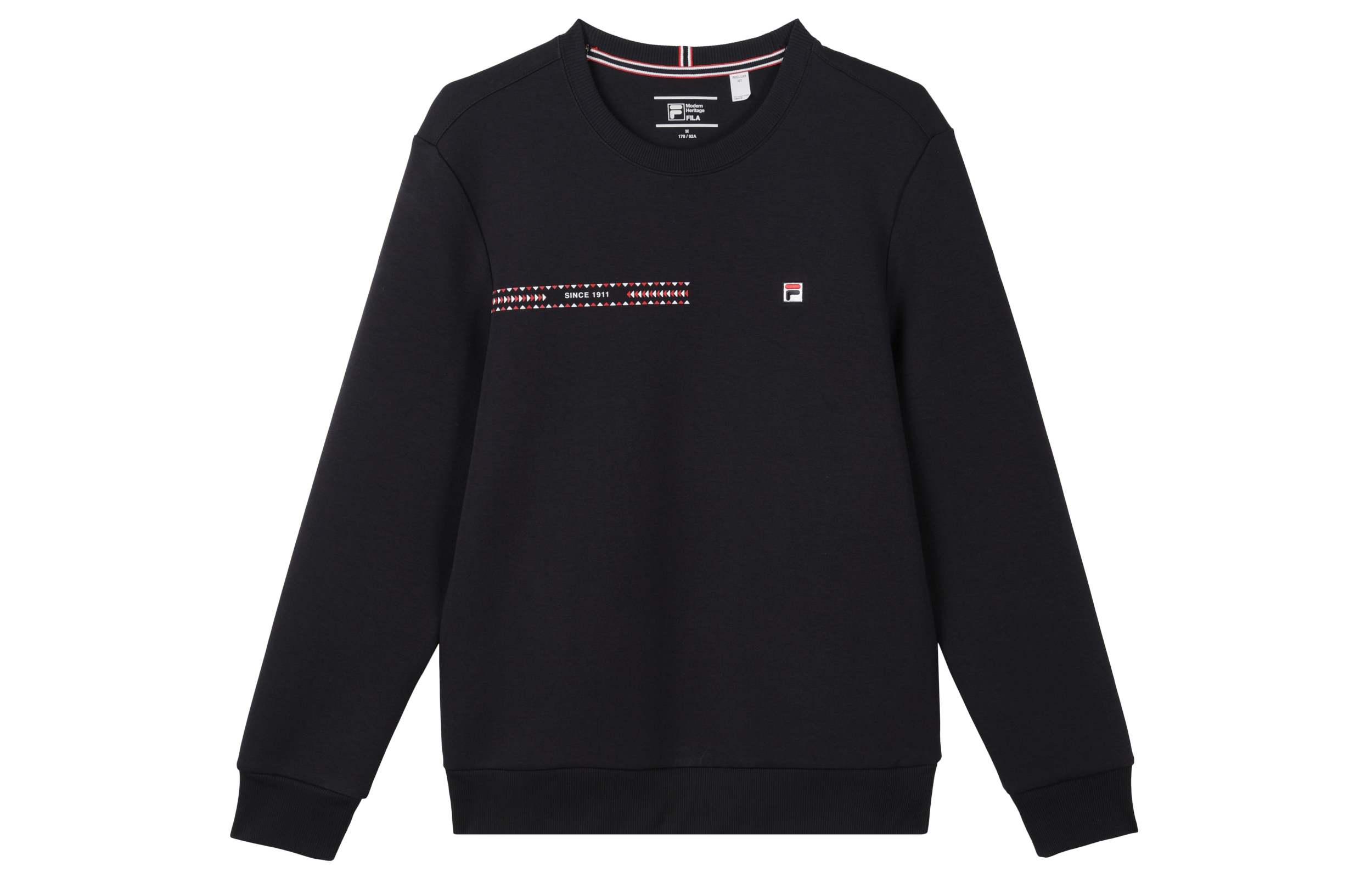FILA Pullover Knit Sweatshirt Letter Print - Legendary Blue F11M341204FNV
