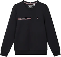 FILA Pullover Knit Sweatshirt Letter Print - Legendary Blue F11M341204FNV FILA Pullover Knit Sweatshirt Letter Print - Legendary Blue F11M341204FNV