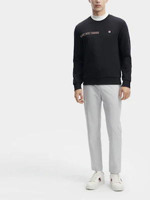 FILA 針織印花長袖衛衣 - 傳奇藍 F11M341204FNV Shop FILA 針織印花長袖衛衣 - 傳奇藍 F11M341204FNV