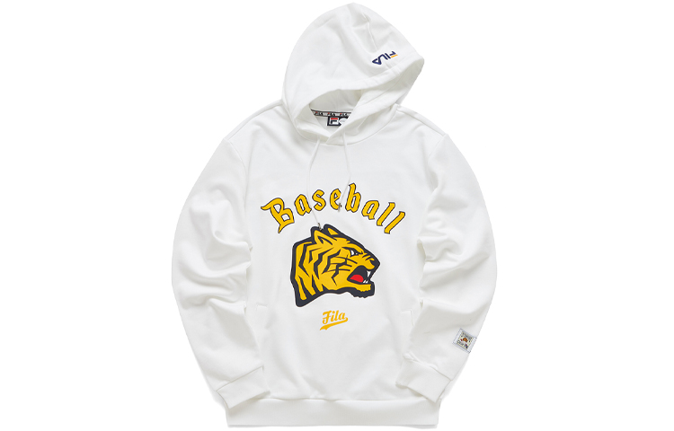 FILA Pullover Sweatshirt - White with Graphic Print and Lettering T11M112209F-WT