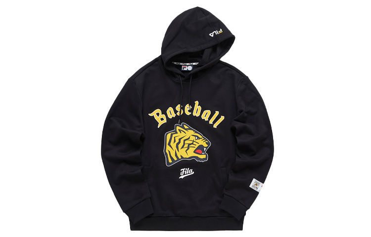 FILA Pullover Sweatshirt Black with Graphic Print Casual Sportswear T11M112209F-BK