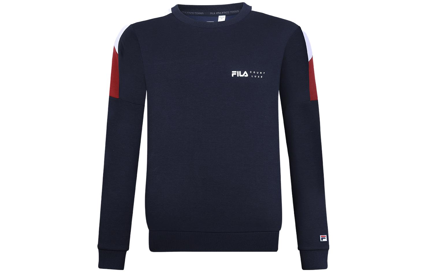 FILA Pullover Sweatshirt Blue - Colorblock Tennis Knit Style A11M333202F-NV