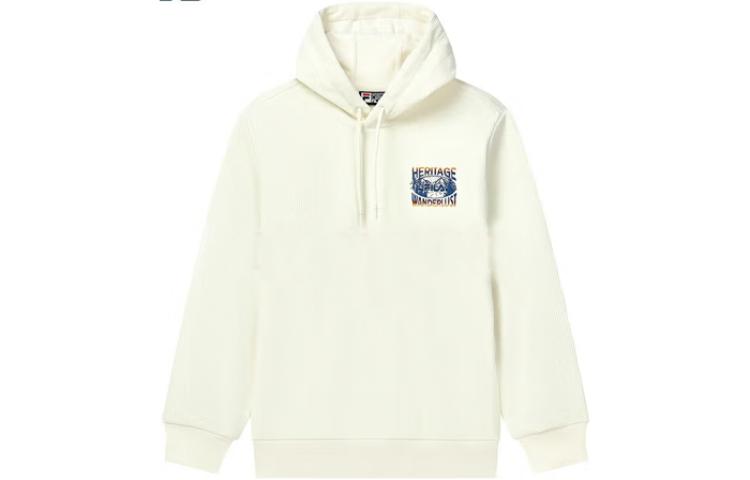 FILA Pullover Sweatshirt Embroidered Logo White F11M248204F-IV
