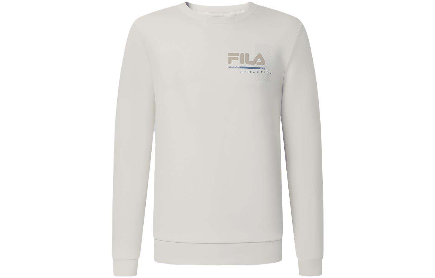 FILA Pullover Sweatshirt with Letter Logo Print Birch Gray A51M341205A-GY