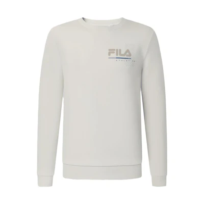 FILA Pullover Sweatshirt with Letter Logo Print Birch Gray A51M341205A-GY