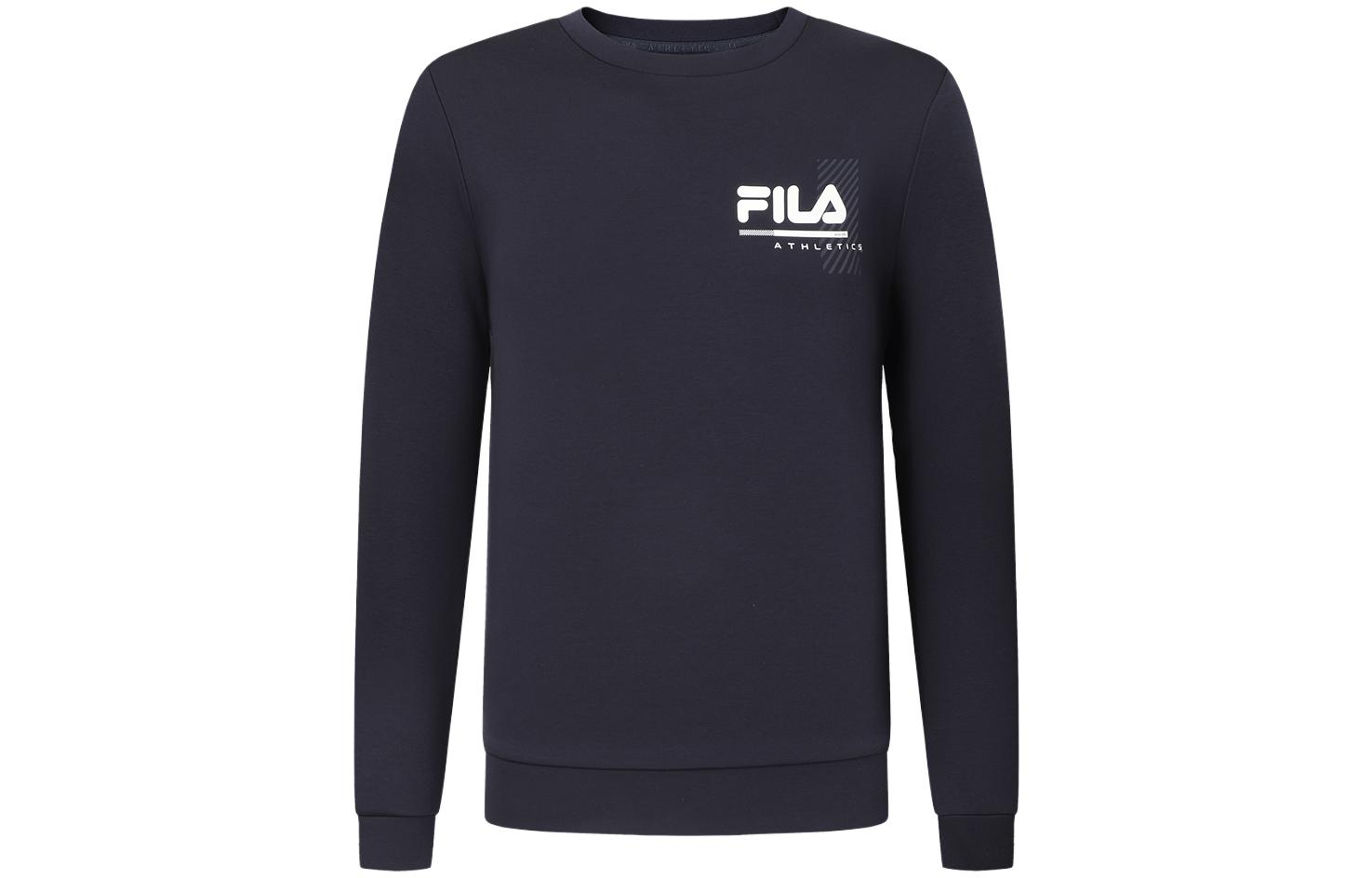 FILA Pullover Sweatshirt with Logo Print in Navy Blue A51M341205A-NV