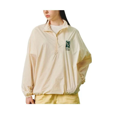 FILA Pure Color Half-Zip Sweatshirt Unisex Light Yellow FE2JKE5106X-CRM