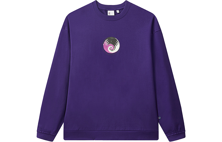 FILA Purple Casual Knit Long-Sleeve Sweatshirt Unisex F71U048205F-PU