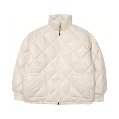 FILA Quilted Zip-Up Raglan Sleeve Jacket Ivory White FS2DJF4162F-IVY