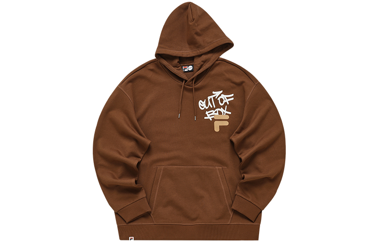 FILA Raccoon Brown Relaxed Fit Hoodie - Unisex Casual Sportswear T11U216202F-DR