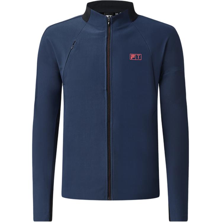 FILA Raglan Long-Sleeve Zip Jacket in Tidal Blue A11M315503F-DB