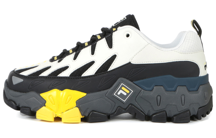 FILA Raid Row Running Shoes White/Black/Yellow