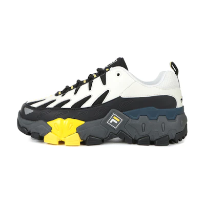 FILA Raid Row Running Shoes White/Black/Yellow