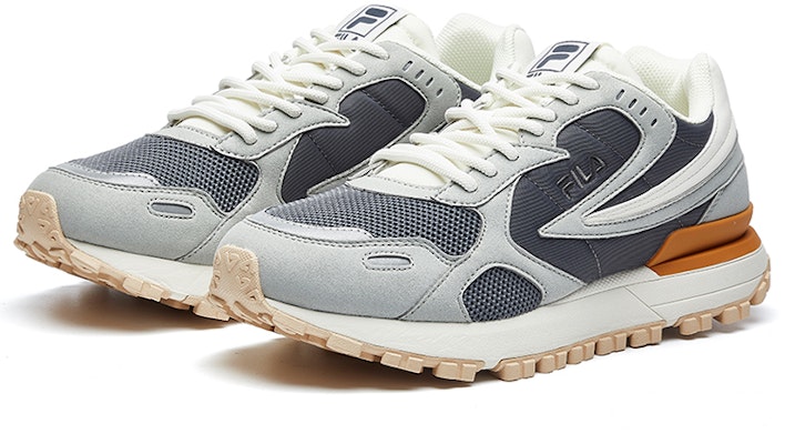 FILA Rambler Kasut Lari Retro Kelabu/Coklat F12M031123FQL Lookbook FILA Rambler Kasut Lari Retro Kelabu/Coklat F12M031123FQL