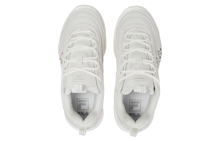 Shop Fila 斐樂 Ray 潮流全配 低筒運動休閒鞋 米白 韓版