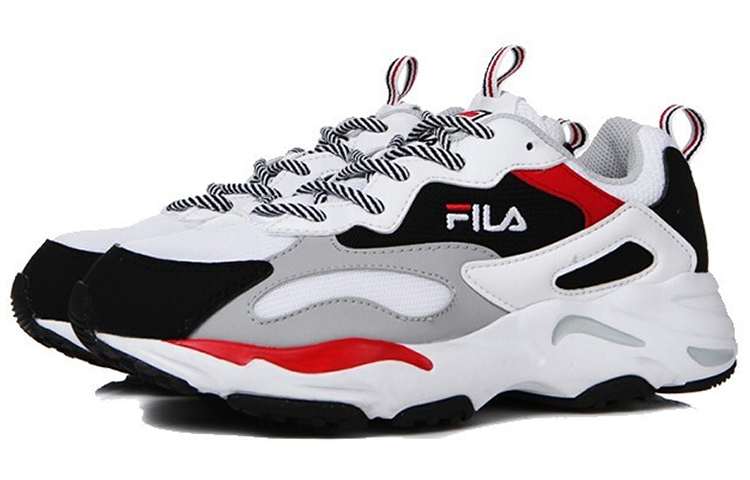 Lookbook 휠라 레이 트레이서 로우 (검/흰/빨) FS1SIB1180X_WBK