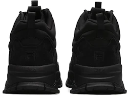 Shop FILA 斐樂 Tracer 皮革 復古高筒老爸鞋 黑