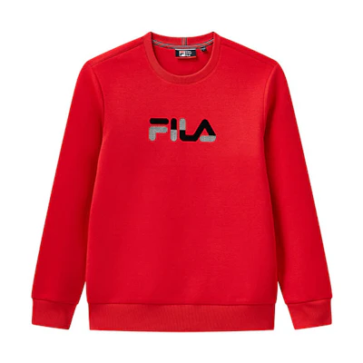 FILA Red Crewneck Pullover Sweatshirt - Casual and Breathable F11M111207F-RD