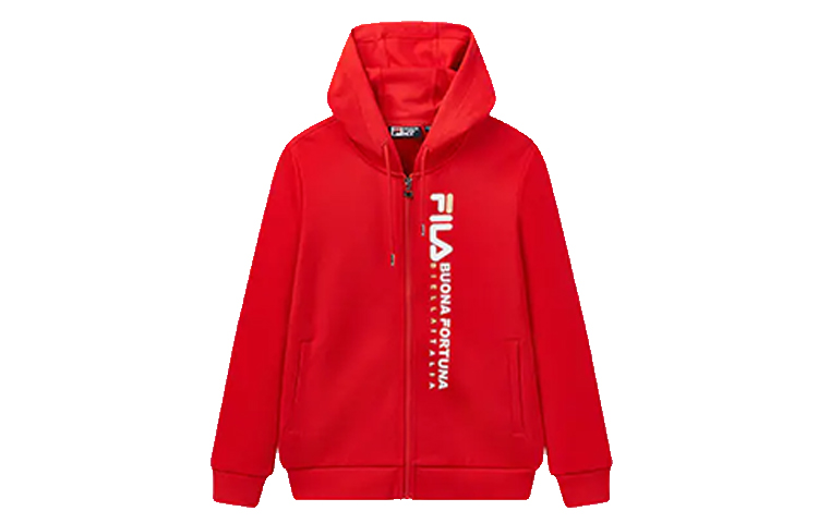 FILA Red Knit Fashion Hoodie F11M018520F-RD