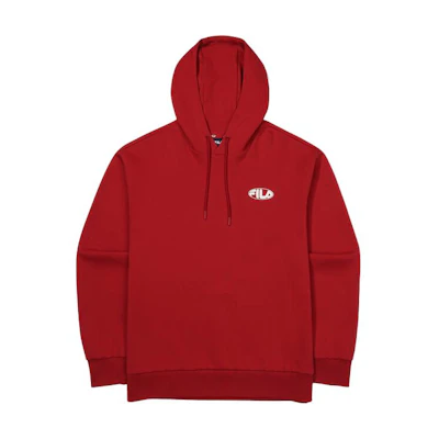FILA Red Unisex Hoodie with Letter Design - Long Sleeve Pullover FS2POF3105X-PRD