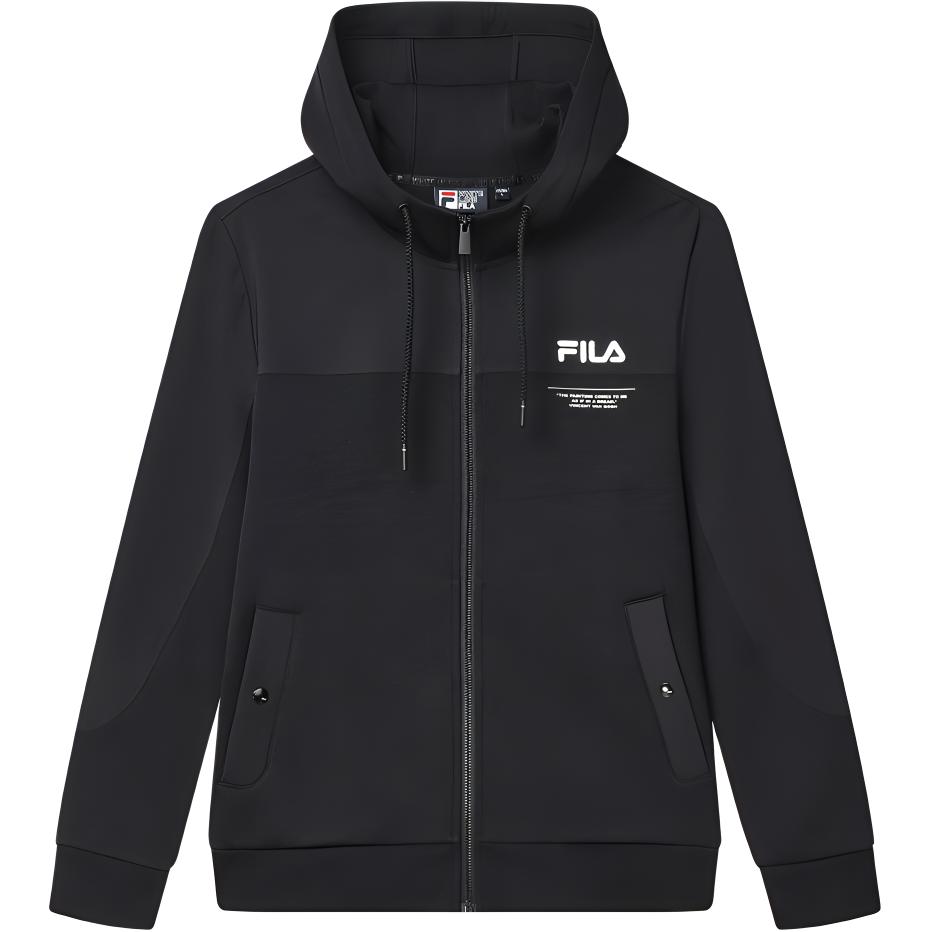 FILA Relaxed Fit Black Knit Sports Jacket F11M318506-ABK