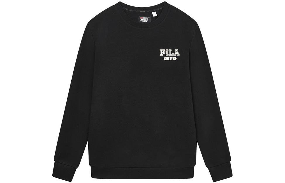 FILA Retro American Letter Crewneck Pullover Sweatshirt Black () F11M339210FBK