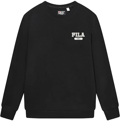 FILA 復古美式字母圓領長袖衛衣 黑色 F11M339210FBK Buy FILA 復古美式字母圓領長袖衛衣 黑色 F11M339210FBK