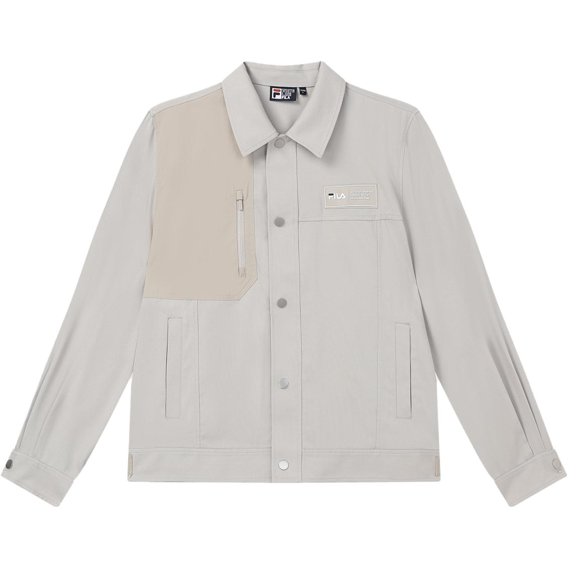 FILA Retro American Style Woven Casual Jacket Beige F11M338704FLK