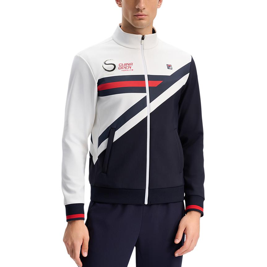 FILA Retro Colorblock Full-Zip Jacket in Blue A11M443507F-NV 圖 2
