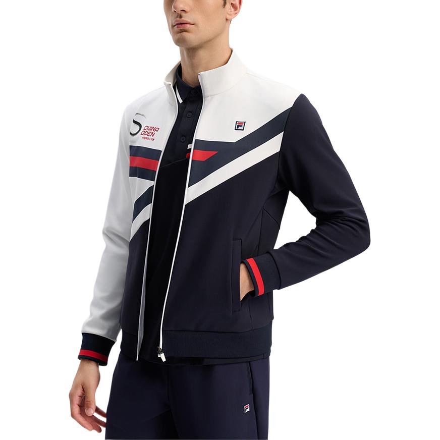FILA Retro Colorblock Full-Zip Jacket in Blue A11M443507F-NV 圖 3