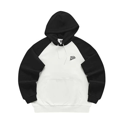 FILA Retro Colorblock Pullover Hoodie - Classic Black T11M412203F-BK