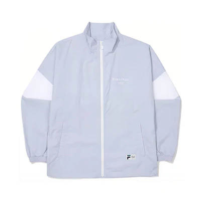 FILA Retro Colorblock Zip-Up Jacket Unisex Blue Long-Sleeve Sportswear FE2JKF5105X-LBU