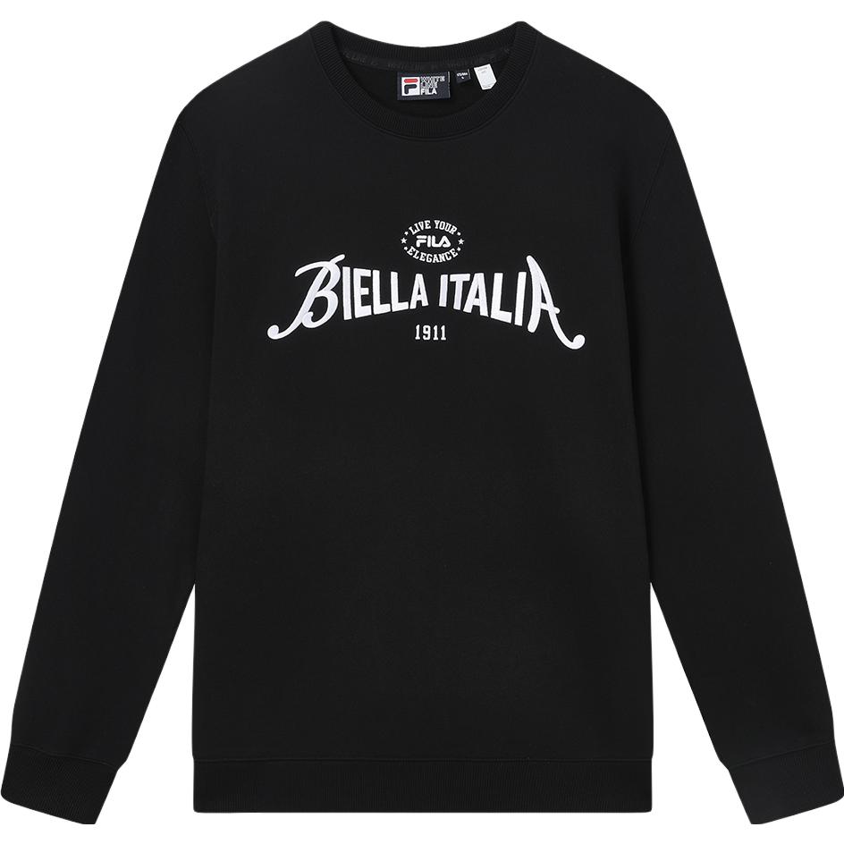 FILA Retro Crewneck Sweatshirt Unisex Loose Fit Vintage Style F11U339206FBK