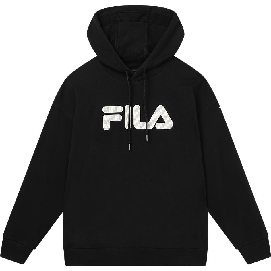 FILA Retro Hoodie Unisex Casual Style Black - Gender-Neutral Fashion F51U338298FBK