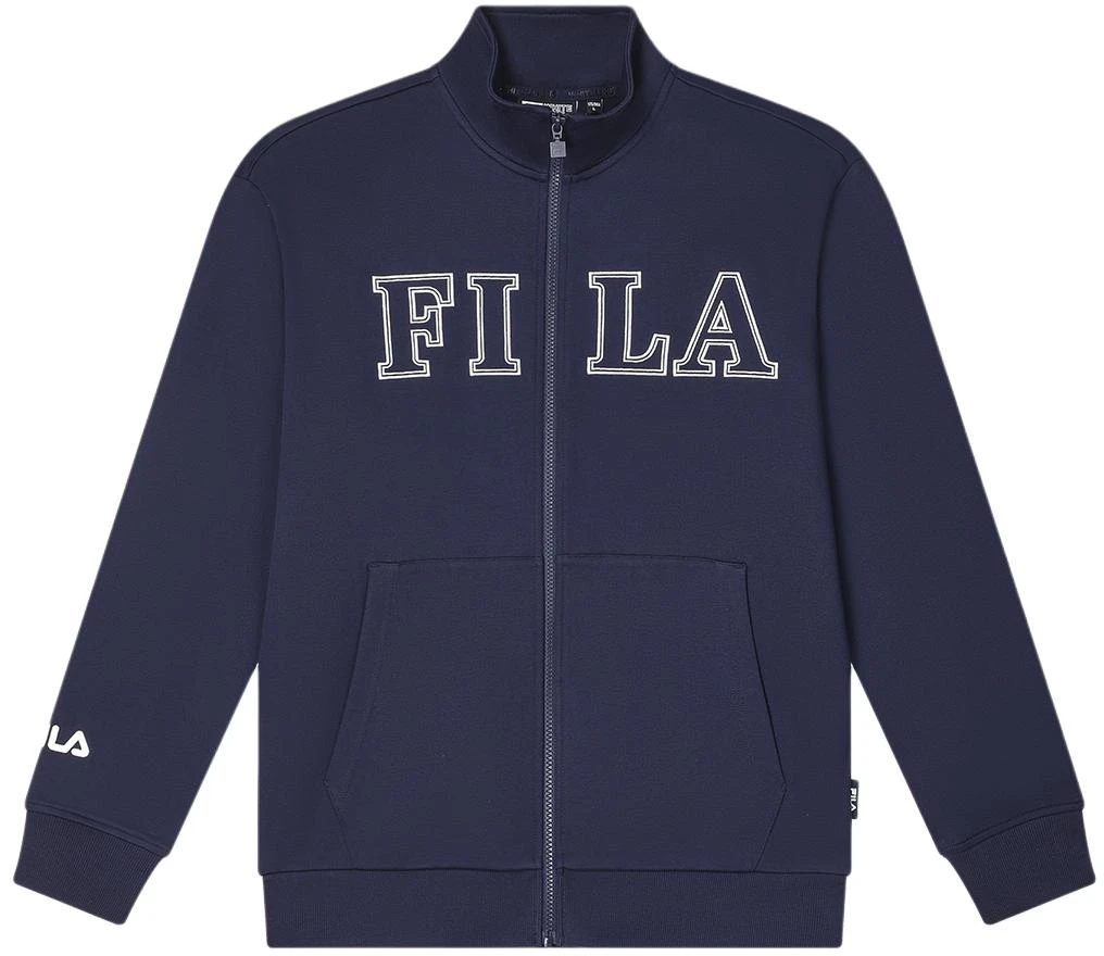 fila-retro-knit-jacket-with-letter-logo-stand-collar-dark-navy-blue-f11-m419504-f-nv