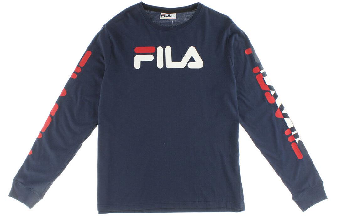 FILA Retro Letter Graphic Blue Crewneck Sweatshirt LM936262-412