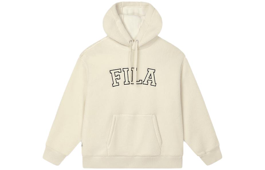FILA Retro Letter Pullover Hoodie Unisex Off-White F11U339203F-IV