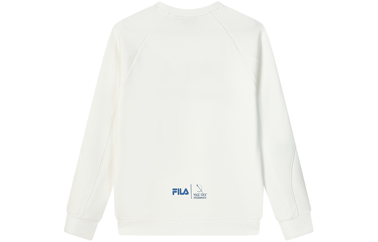 Lookbook FILA 復古標誌針織套頭白色圓領衛衣 F51M249215FWT