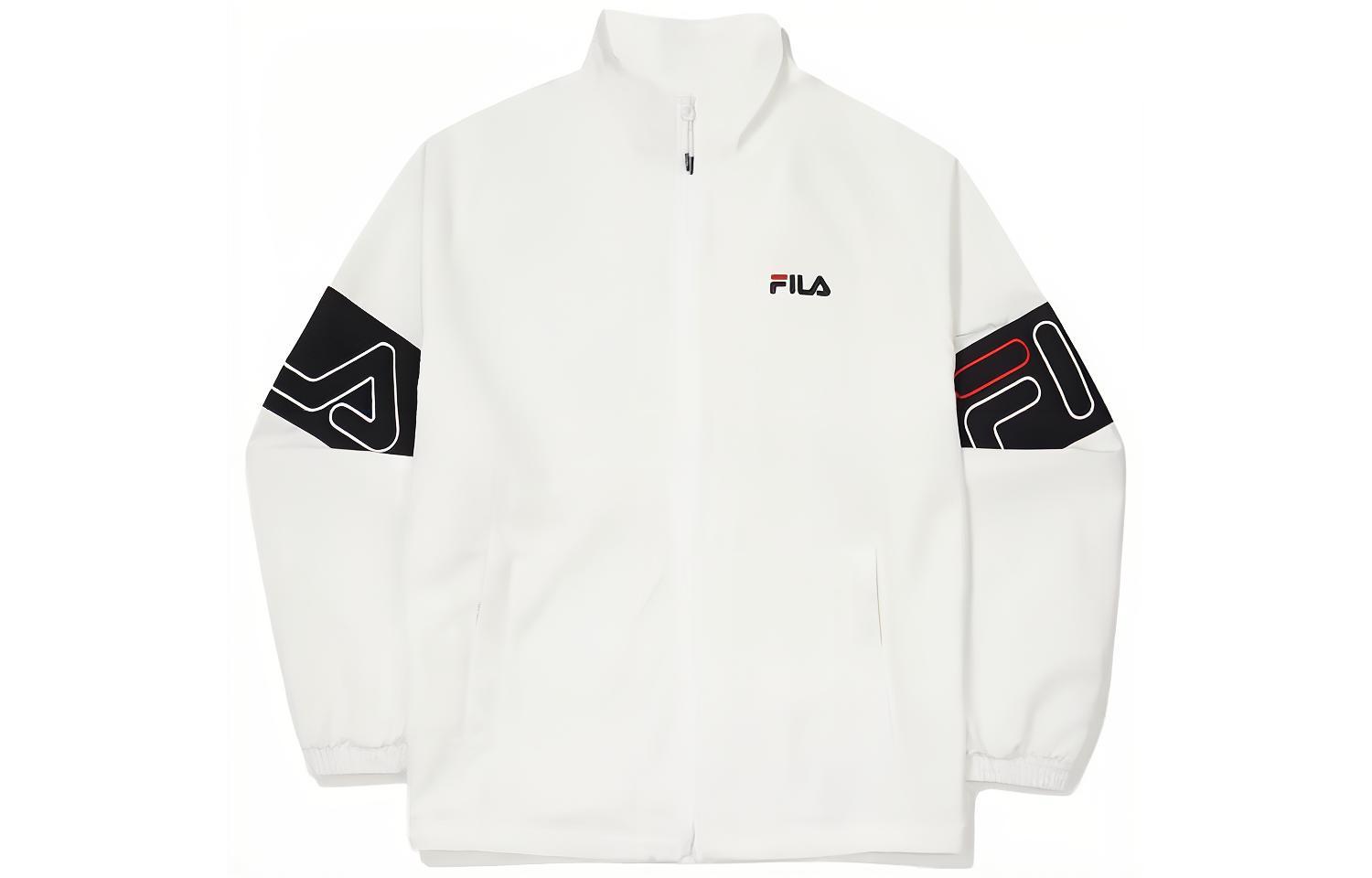 FILA Retro Logo Print Colorblock Zip Jacket - White FS2JKF1102X-OWH